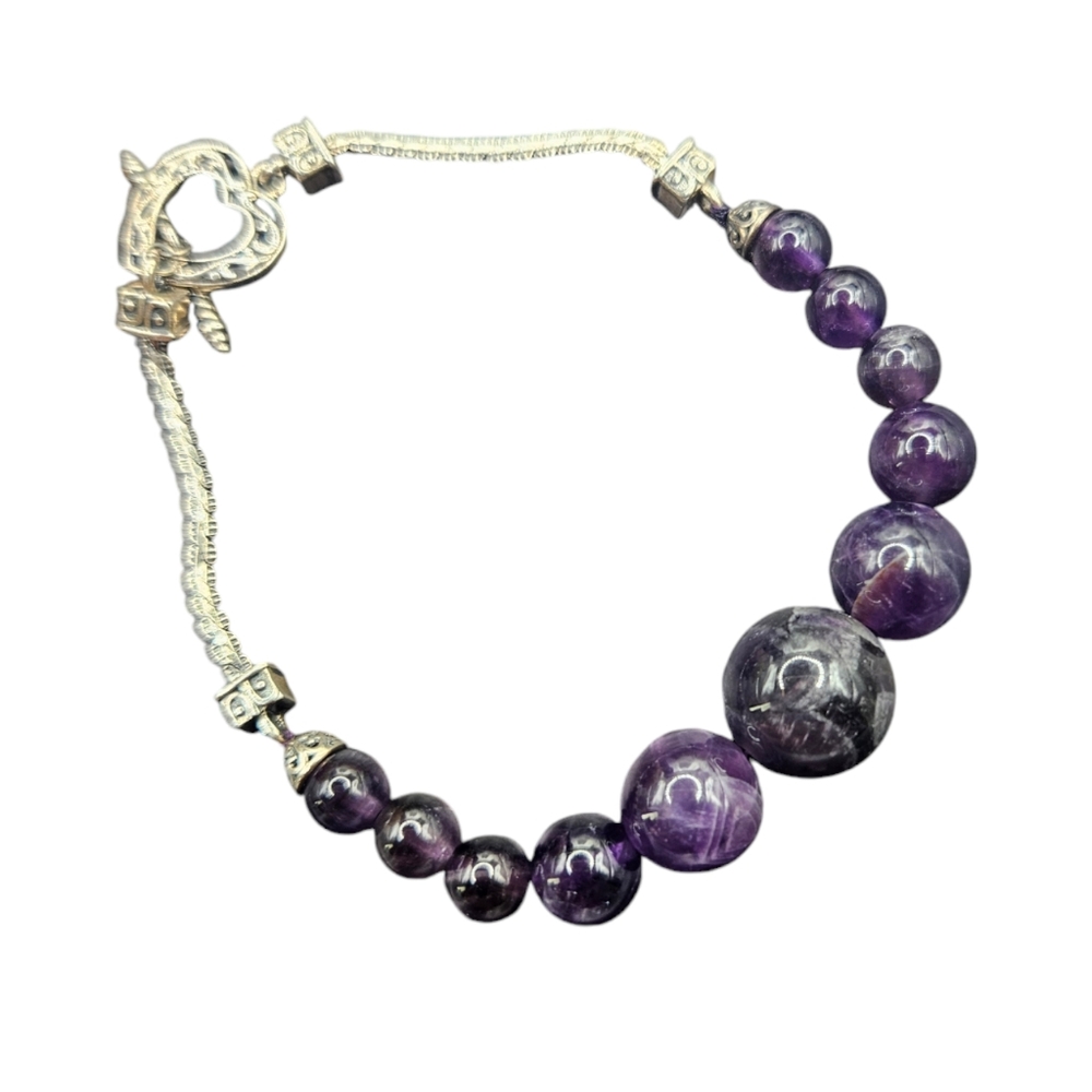 Amethyst Bead Bracelet